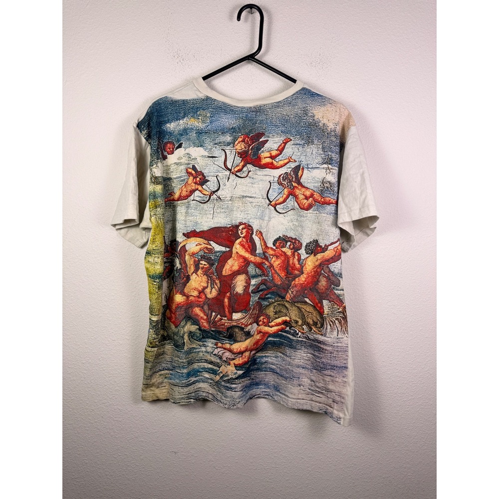 Rebel Vengeance‎ Raphaello Triumph of Galatea Graphic T-Shirt Mens Large Cream